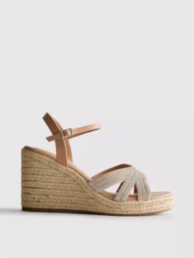 Embellished espadrille wedges