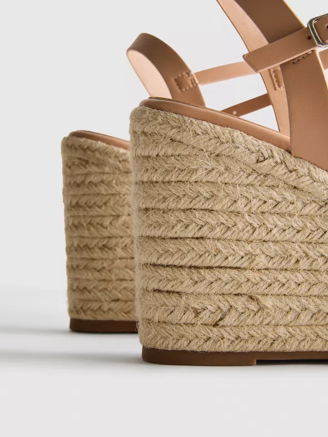 Embellished espadrille wedges