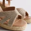 Embellished espadrille wedges