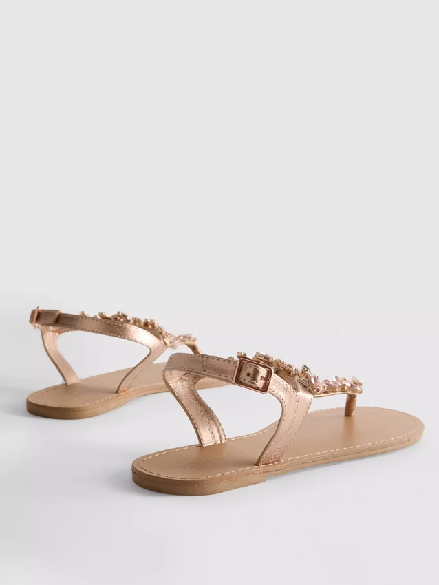 Embellished thong sandals