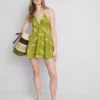 Embroidered fish mini dress