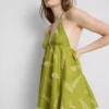 Embroidered fish mini dress