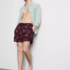 Embroidered palm tree swimming shorts