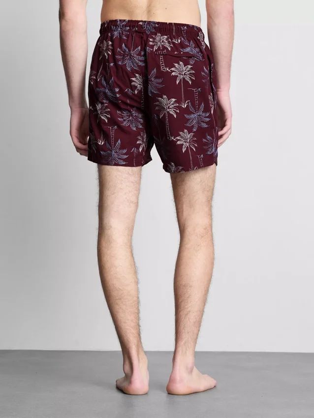 Embroidered palm tree swimming shorts