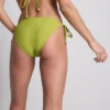 Embroidered tie side bikini bottoms