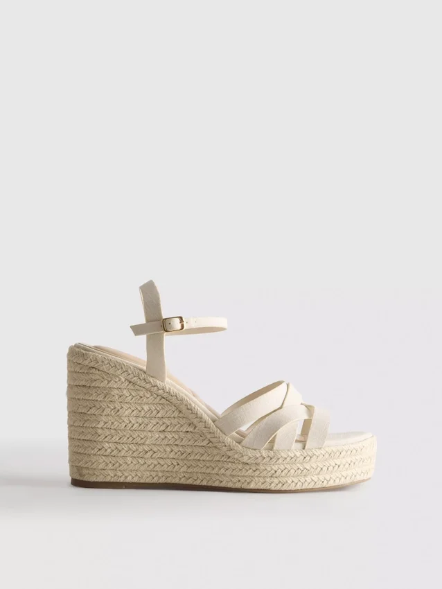 Espadrille wedge heeled sandals