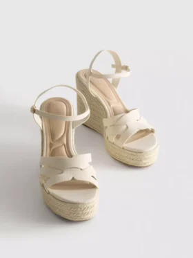 Espadrille wedge heeled sandals