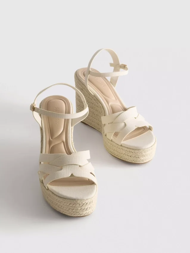 Espadrille wedge heeled sandals