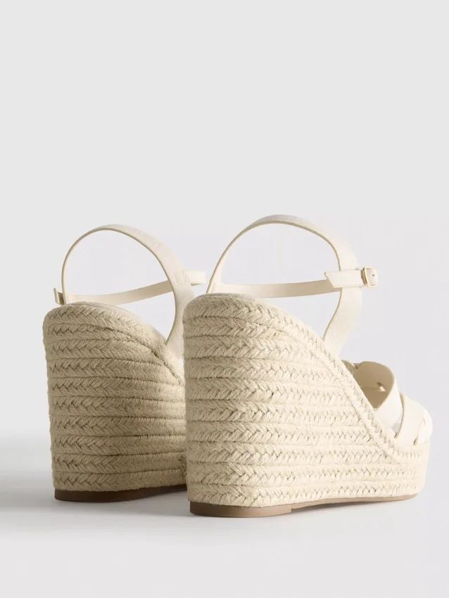 Espadrille wedge heeled sandals