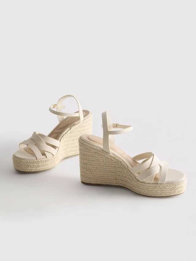 Espadrille wedge heeled sandals
