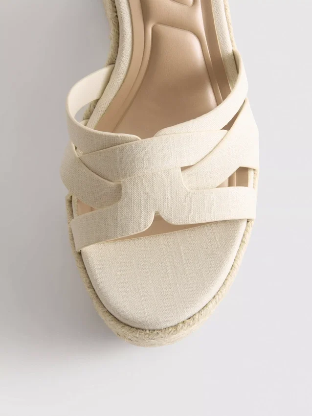 Espadrille wedge heeled sandals