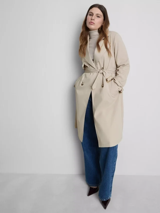 Essential belted trench