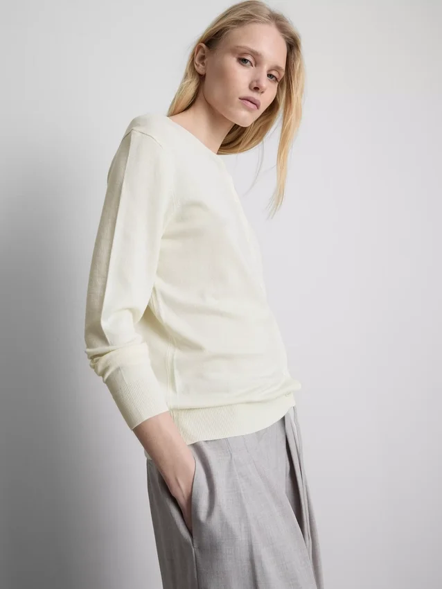 Essential crewneck cardigan