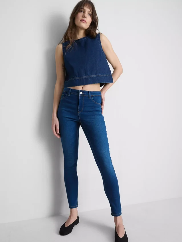 Essential mid-rise skinny jeans | regular