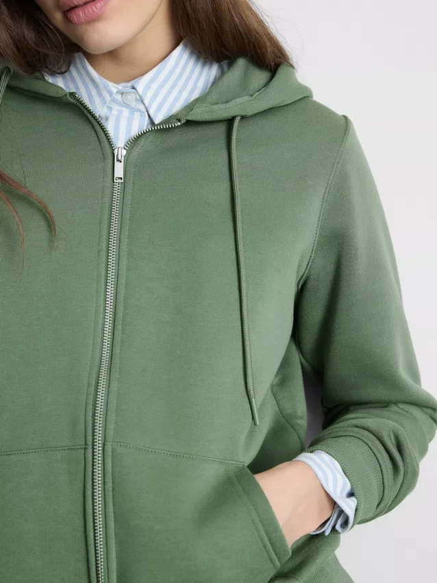 Essential zip-through hoodie