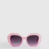 Faceted frame sunglasses
