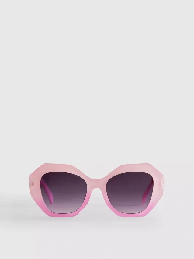 Faceted frame sunglasses