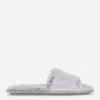 Faux fur slippers