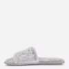 Faux fur slippers