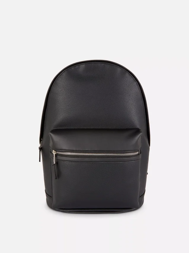 Faux leather backpack