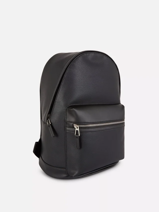 Faux leather backpack