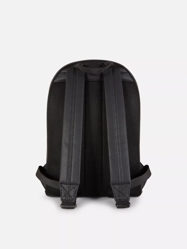 Faux leather backpack