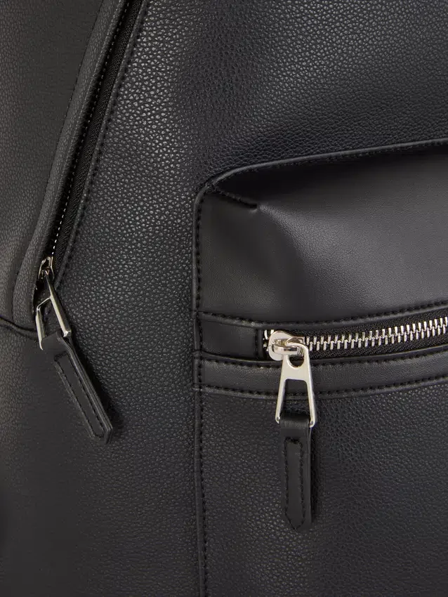 Faux leather backpack
