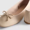 Faux leather ballerina flats