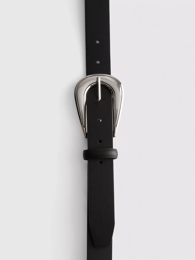 Faux leather belt