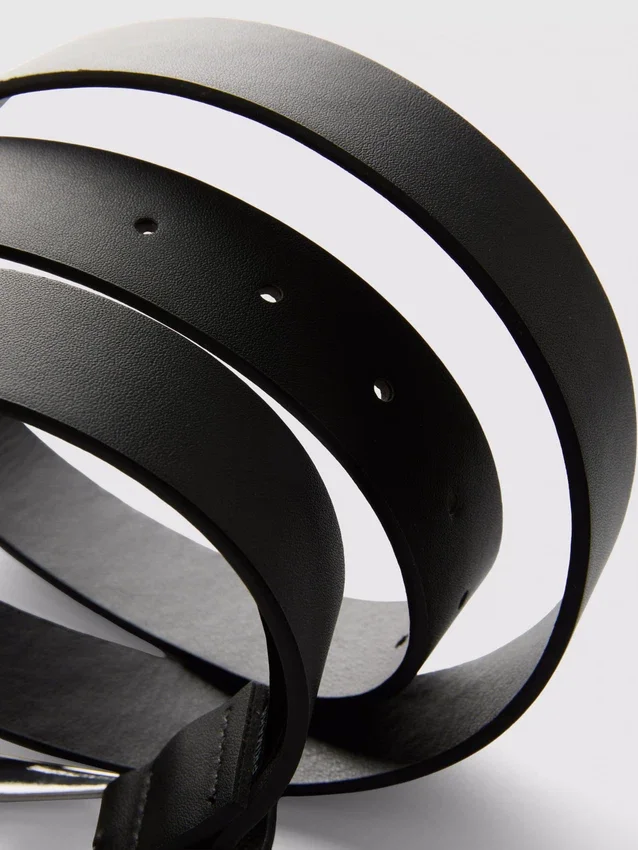 Faux leather belt