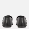 Faux leather buckle loafers