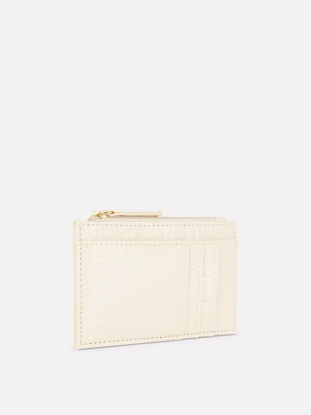 Faux leather card holder