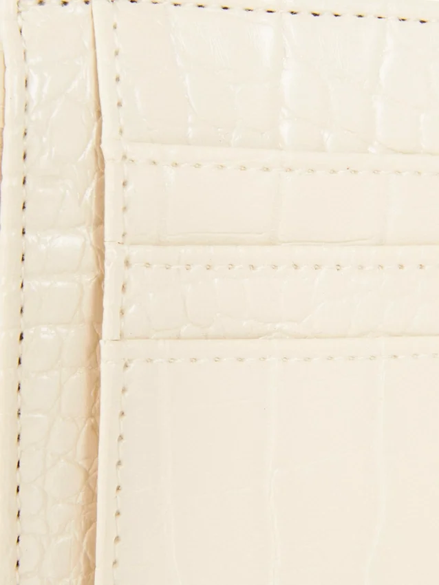 Faux leather card holder