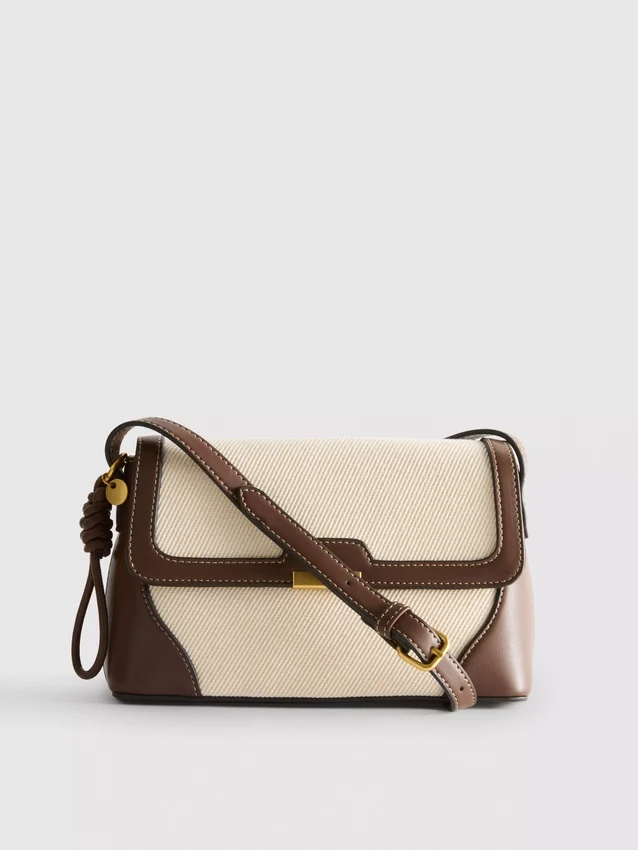 Faux leather crossbody bag