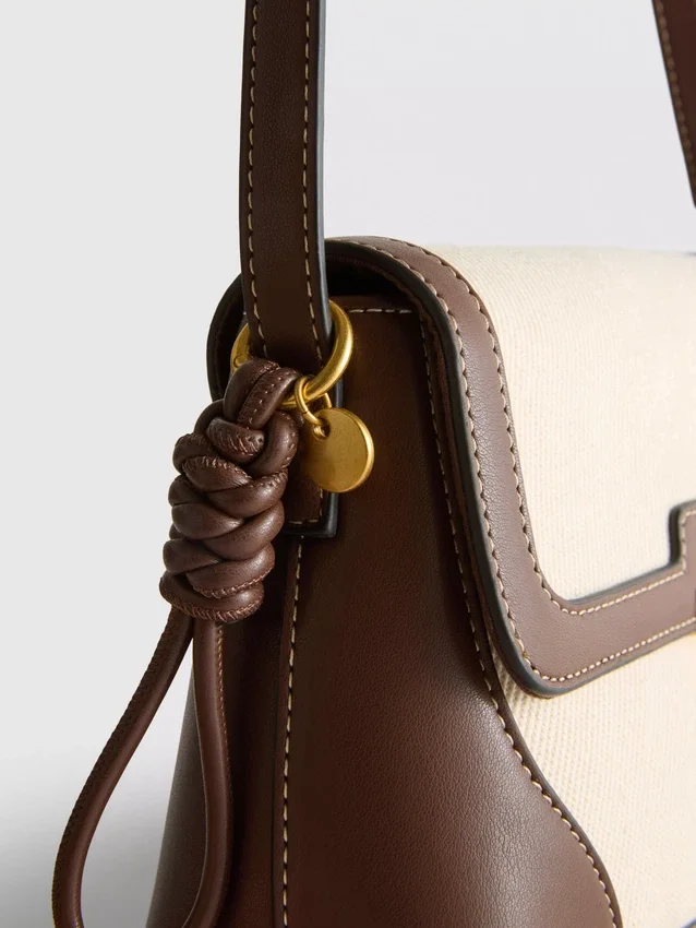 Faux leather crossbody bag