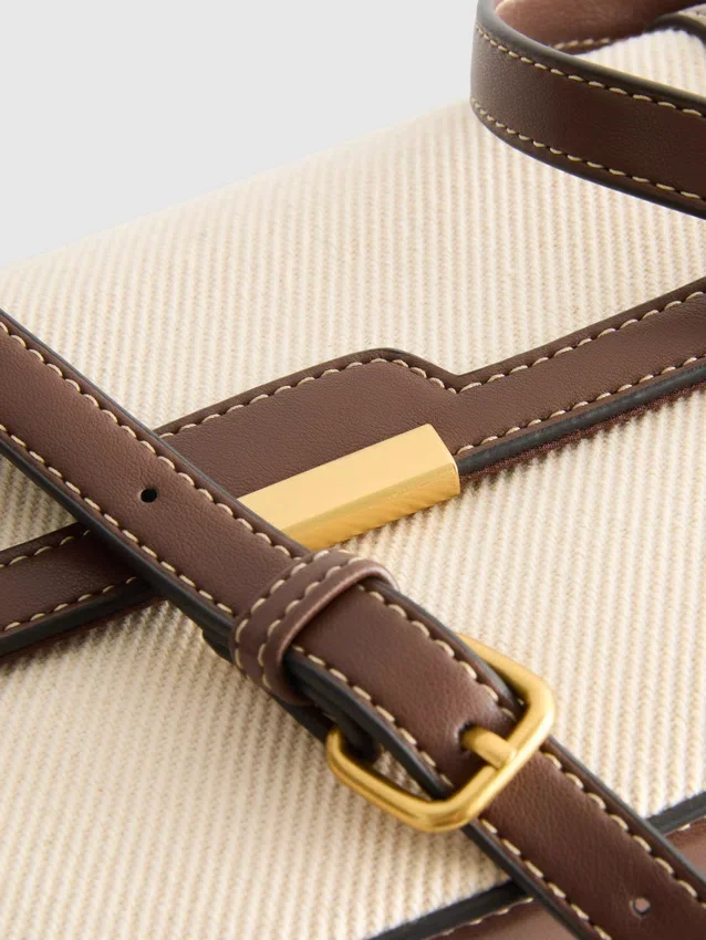 Faux leather crossbody bag