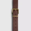 Faux leather jean belt