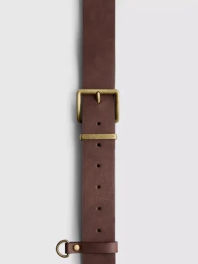 Faux leather jean belt