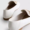 Faux leather laser-cut snaffle-bit loafers