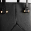 Faux leather mini tote bag