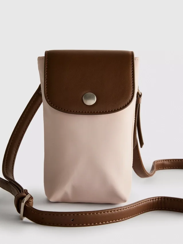 Faux leather phone bag