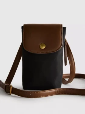 Faux leather phone bag
