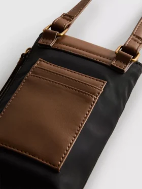 Faux leather phone bag