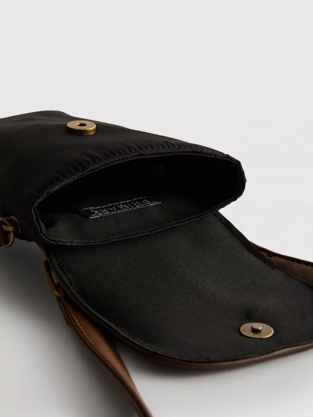 Faux leather phone bag
