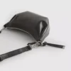 Faux leather sling crossbody bag