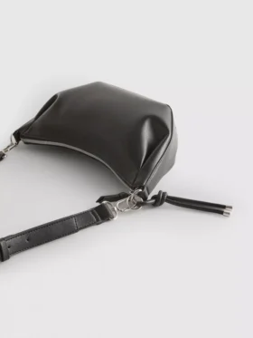 Faux leather sling crossbody bag