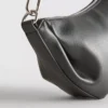 Faux leather sling crossbody bag
