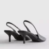 Faux leather slingback heels