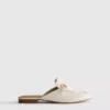 Faux leather snaffle bit mule loafers