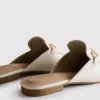 Faux leather snaffle bit mule loafers